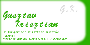 gusztav krisztian business card
